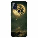 For OnePlus Nord N10 5G Shockproof Painted Transparent TPU Protective Case(Pull the Moon)