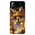 For OnePlus Nord N100 Shockproof Painted Transparent TPU Protective Case(Bulb Fox)