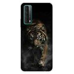 For Huawei P Smart 2021 Shockproof Painted Transparent TPU Protective Case(Chinese Tiger)