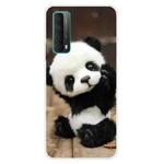 For Huawei P Smart 2021 Shockproof Painted Transparent TPU Protective Case(Say Hello Panda)