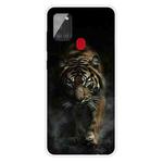 For Samsung Galaxy A21s Shockproof Painted Transparent TPU Protective Case(Chinese Tiger)