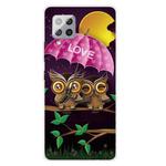 For Samsung Galaxy A42 5G Shockproof Painted Transparent TPU Protective Case(Umbrella Owl)