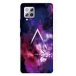For Samsung Galaxy A42 5G Shockproof Painted Transparent TPU Protective Case(Triangle Starry Sky)
