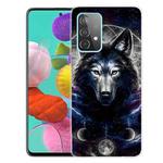 For Samsung Galaxy A52 5G / 4G Shockproof Painted Transparent TPU Protective Case(Magic Wolf)