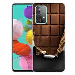 For Samsung Galaxy A52 5G / 4G Shockproof Painted Transparent TPU Protective Case(Chocolate)