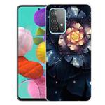 For Samsung Galaxy A72 5G / 4G Shockproof Painted Transparent TPU Protective Case(Snow Lotus)
