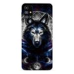 For Samsung Galaxy M31s Shockproof Painted Transparent TPU Protective Case(Magic Wolf)