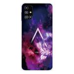 For Samsung Galaxy M31s Shockproof Painted Transparent TPU Protective Case(Triangle Starry Sky)