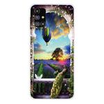 For Samsung Galaxy M51 Shockproof Painted Transparent TPU Protective Case(Balloon Peacock)