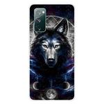 For Samsung Galaxy S20 FE Shockproof Painted Transparent TPU Protective Case(Magic Wolf)