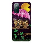 For Samsung Galaxy S20 FE Shockproof Painted Transparent TPU Protective Case(Umbrella Owl)