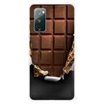 For Samsung Galaxy S20 FE Shockproof Painted Transparent TPU Protective Case(Chocolate)