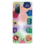 For Samsung Galaxy S20 FE Shockproof Painted Transparent TPU Protective Case(Fluorescent Monster)