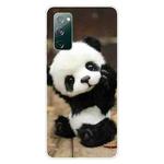 For Samsung Galaxy S20 FE Shockproof Painted Transparent TPU Protective Case(Say Hello Panda)