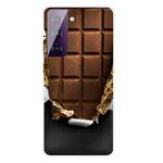 For Samsung Galaxy S21+ 5G Shockproof Painted Transparent TPU Protective Case(Chocolate)