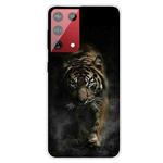 For Samsung Galaxy S21 Ultra 5G Shockproof Painted Transparent TPU Protective Case(Chinese Tiger)
