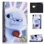 For Huawei MediaPad M6 10.8 Colored Drawing Electric Pressed Horizontal Flip Leather Case, with Holder & Card Slots(Rabbit)