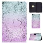 For Galaxy Tab A 8.0 2019 / T290 Colored Drawing Electric Pressed Horizontal Flip Leather Case, with Holder & Card Slots(Love Sand)