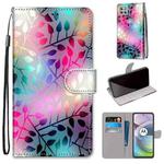 For Motorola Moto G 5G Coloured Drawing Cross Texture Horizontal Flip PU Leather Case with Holder & Card Slots & Wallet & Lanyard(Translucent Glass)