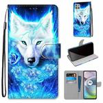 For Motorola Moto G 5G Coloured Drawing Cross Texture Horizontal Flip PU Leather Case with Holder & Card Slots & Wallet & Lanyard(Dick Rose Wolf)