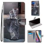 For Motorola Moto G 5G Plus Coloured Drawing Cross Texture Horizontal Flip PU Leather Case with Holder & Card Slots & Wallet & Lanyard(Cat Becomes Tiger)