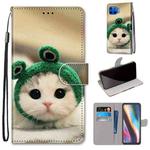 For Motorola Moto G 5G Plus Coloured Drawing Cross Texture Horizontal Flip PU Leather Case with Holder & Card Slots & Wallet & Lanyard(Frog Kitten)