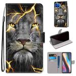 For Motorola Moto G 5G Plus Coloured Drawing Cross Texture Horizontal Flip PU Leather Case with Holder & Card Slots & Wallet & Lanyard(Fission Lion)