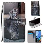 For Xiaomi Redmi Note 9 4G / 9 Power Coloured Drawing Cross Texture Horizontal Flip PU Leather Case with Holder & Card Slots & Wallet & Lanyard(Cat Becomes Tiger)