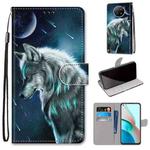 For Xiaomi Redmi Note 9T / Note 9 5G Coloured Drawing Cross Texture Horizontal Flip PU Leather Case with Holder & Card Slots & Wallet & Lanyard(Pensive Wolf)