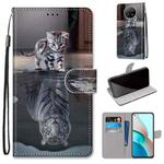 For Xiaomi Redmi Note 9T / Note 9 5G Coloured Drawing Cross Texture Horizontal Flip PU Leather Case with Holder & Card Slots & Wallet & Lanyard(Cat Becomes Tiger)