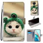 For Xiaomi Redmi Note 9T / Note 9 5G Coloured Drawing Cross Texture Horizontal Flip PU Leather Case with Holder & Card Slots & Wallet & Lanyard(Frog Kitten)