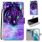 For Xiaomi Redmi Note 9T / Note 9 5G Coloured Drawing Cross Texture Horizontal Flip PU Leather Case with Holder & Card Slots & Wallet & Lanyard(Tiger Drinking Water)