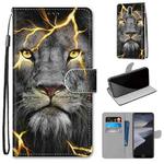For Nokia 2.4 Coloured Drawing Cross Texture Horizontal Flip PU Leather Case with Holder & Card Slots & Wallet & Lanyard(Fission Lion)