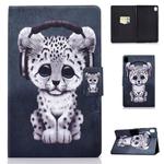 For Huawei MediaPad M6 10.8 Colored Drawing Electric Pressed Horizontal Flip Leather Case, with Holder & Card Slots(Leopard)