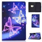 For Galaxy Tab A 8.0 2019 / T290 Colored Drawing Electric Pressed Horizontal Flip Leather Case, with Holder & Card Slots(Star Butterflies)