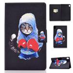 For Huawei MediaPad M6 10.8 Colored Drawing Electric Pressed Horizontal Flip Leather Case, with Holder & Card Slots(Boxing Cat)