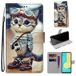 For LG Stylo 7 5G Coloured Drawing Cross Texture Horizontal Flip PU Leather Case with Holder & Card Slots & Wallet & Lanyard(Leather Shoes Cat)