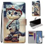 For OPPO A52 / A92 / A72 Coloured Drawing Cross Texture Horizontal Flip PU Leather Case with Holder & Card Slots & Wallet & Lanyard(Leather Shoes Cat)