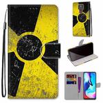 For Motorola Moto E7 Plus / G9 Play / G9 Coloured Drawing Cross Texture Horizontal Flip PU Leather Case with Holder & Card Slots & Wallet & Lanyard(Yellow Black Logo)