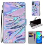 For Motorola Moto G8 Power Coloured Drawing Cross Texture Horizontal Flip PU Leather Case with Holder & Card Slots & Wallet & Lanyard(Fluorescent Water Texture)