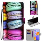 For Huawei Y9a Coloured Drawing Cross Texture Horizontal Flip PU Leather Case with Holder & Card Slots & Wallet & Lanyard(Colorful Cakes)