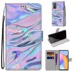 For Honor 10X Lite Coloured Drawing Cross Texture Horizontal Flip PU Leather Case with Holder & Card Slots & Wallet & Lanyard(Fluorescent Water Texture)