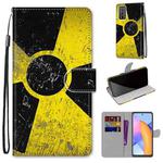 For Honor 10X Lite Coloured Drawing Cross Texture Horizontal Flip PU Leather Case with Holder & Card Slots & Wallet & Lanyard(Yellow Black Logo)