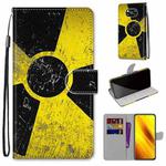 For Xiaomi Poco X3 NPC Coloured Drawing Cross Texture Horizontal Flip PU Leather Case with Holder & Card Slots & Wallet & Lanyard(Yellow Black Logo)