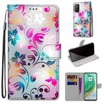 For Xiaomi Mi 10T Pro / 10T / K30s Coloured Drawing Cross Texture Horizontal Flip PU Leather Case with Holder & Card Slots & Wallet & Lanyard(Gradient Colorful Flower)