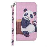 For iPhone 11 Laser 3D Pattern Colored Drawing Horizontal Flip Leather Case with Holder & Card Slots & Wallet(Panda)