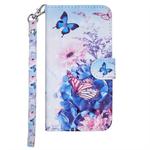 For iPhone 11 Laser 3D Pattern Colored Drawing Horizontal Flip Leather Case with Holder & Card Slots & Wallet(Butterfly Flower)