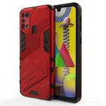 For Samsung Galaxy M31 Punk Armor 2 in 1 PC + TPU Shockproof Case with Invisible Holder(Red)