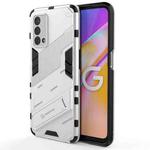 For OPPO A93 5G Punk Armor 2 in 1 PC + TPU Shockproof Case with Invisible Holder(White)