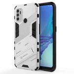 For OPPO A53 4G Punk Armor 2 in 1 PC + TPU Shockproof Case with Invisible Holder(White)